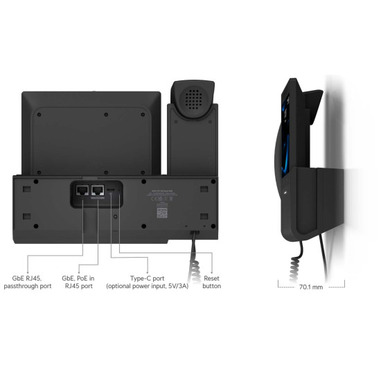 Telefon IP de perete cu ecran tactil 7" UniFi Ubiquiti G3 Touch Wall, UTP-G3-Touch-Wall